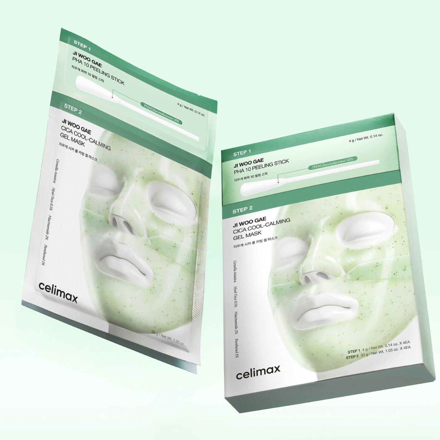 Ji Woo Gae Cica PHA peel 2-step gel mask