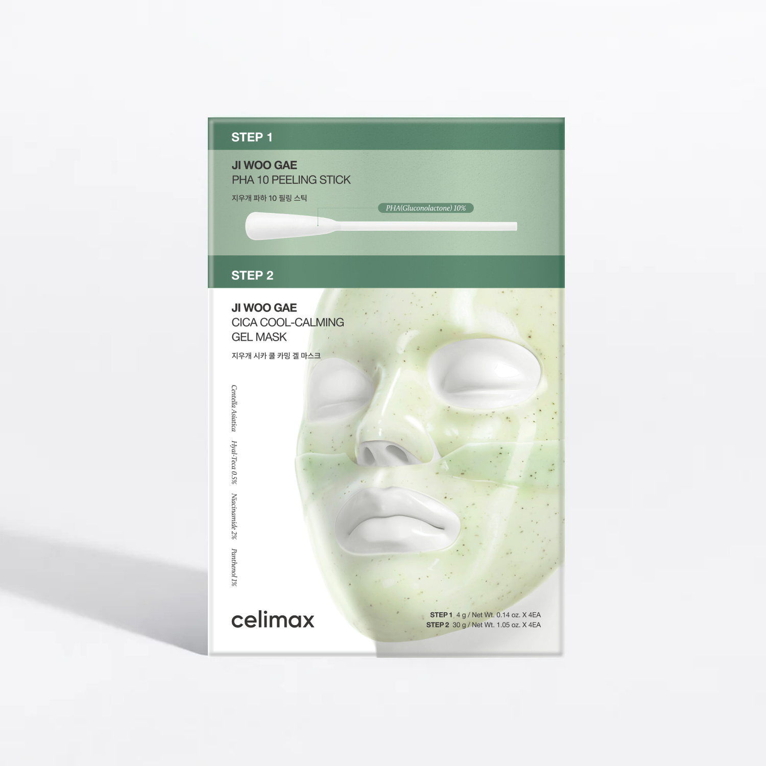 Ji Woo Gae Cica PHA peel 2-step gel mask